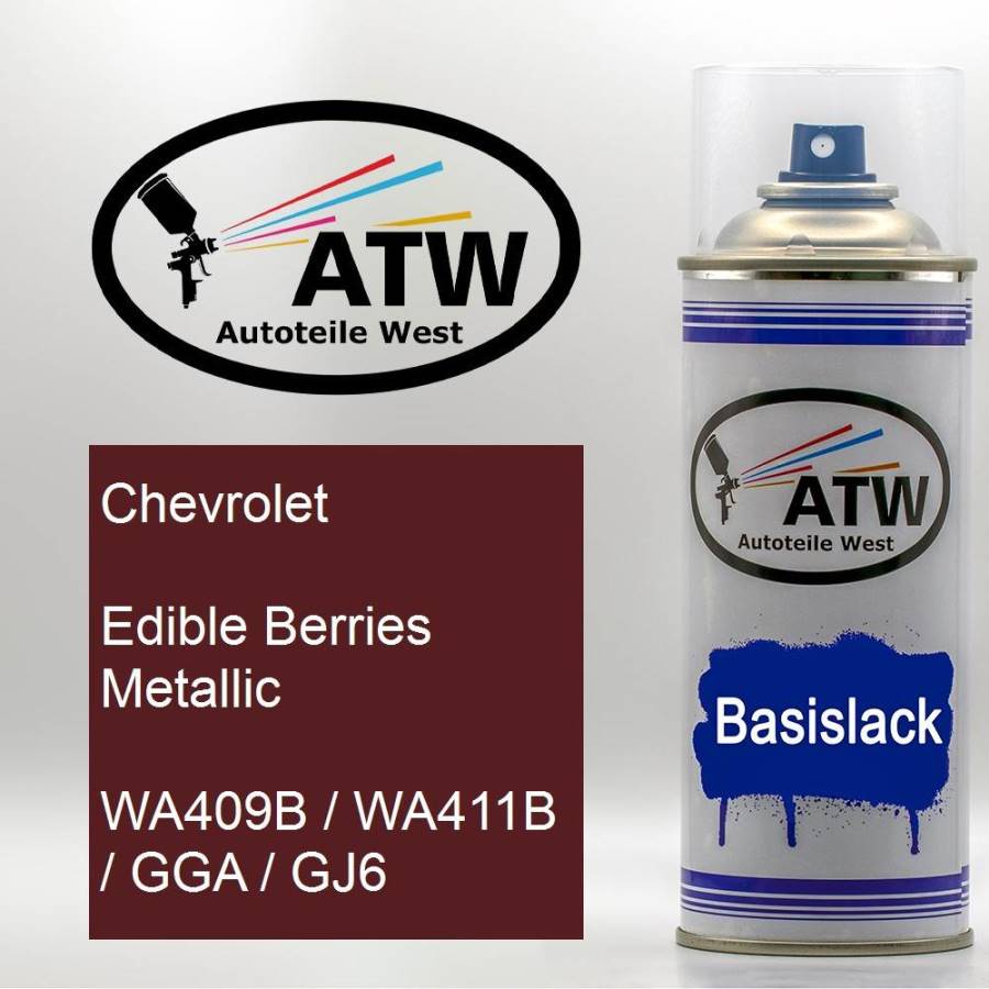 Chevrolet, Edible Berries Metallic, WA409B / WA411B / GGA / GJ6: 400ml Sprühdose, von ATW Autoteile West.